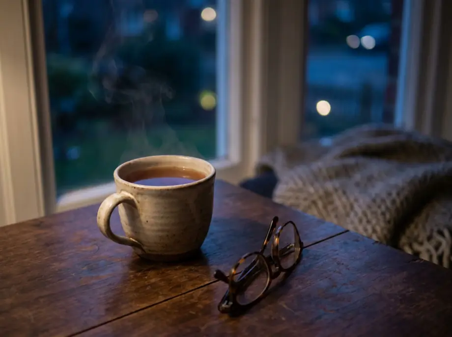 A quiet evening at home while a case is reviewed